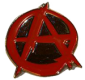 Anarchy Zeichen rot (Pin)