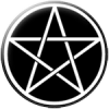 Pentagramm mit Kreis weiß