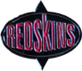 Redskins - rote Schrift (Pin)