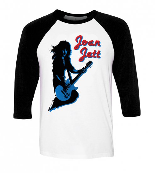 Joan Jett/ Guitar - Baseball Shirt - Click Image to Close