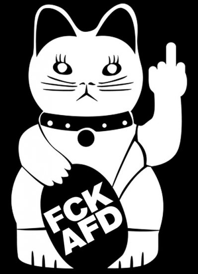 FCK AFD - Cat (Druck) - zum Schließen ins Bild klicken
