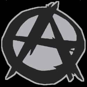 Anarchy Zeichen schwarz (Pin) - zum Schließen ins Bild klicken
