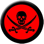 Skull - Pirate black - Click Image to Close