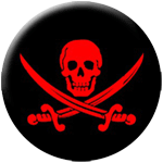 Skull - Pirate red - Click Image to Close