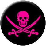 Skull - Pirate pink - zum Schließen ins Bild klicken