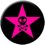 Skull im Stern pink - zum Schließen ins Bild klicken