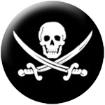 Skull - Pirate white - Click Image to Close