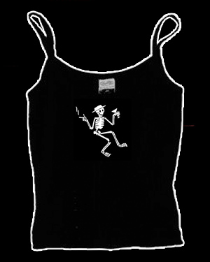 Trägershirt "Skelett" - zum Schließen ins Bild klicken