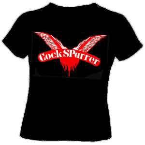Cock Sparrer/ Logo schwarz Girly - zum Schließen ins Bild klicken