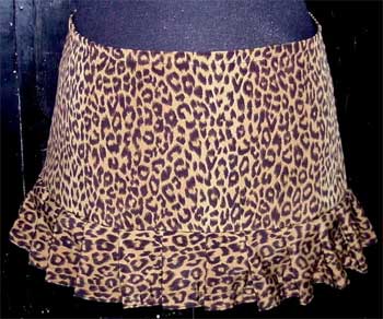 Faltenrock Leopard Braun - zum Schließen ins Bild klicken
