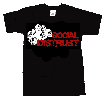 Social Distrust/ Skulls T-Shirt - Click Image to Close