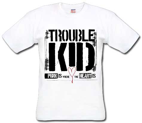 Troublek!d/ Punk Is Where The Heart Is (weiss) T-Shirt - zum Schließen ins Bild klicken