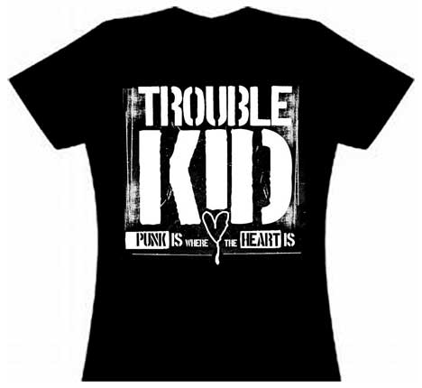 Troublek!d/ Punk Is Where The Heart Is (schwarz) Girly - Click Image to Close