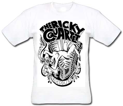 Ricky C Quartet, The/ Feed The Crocodiles (white) T-Shirt - zum Schließen ins Bild klicken