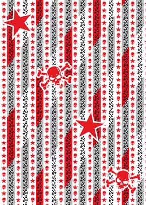 Poster Skull and Stars 10 Stk - Click Image to Close