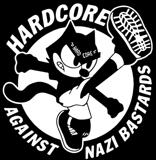 Hardcore Against Nazi Bastards (Druck) - zum Schließen ins Bild klicken