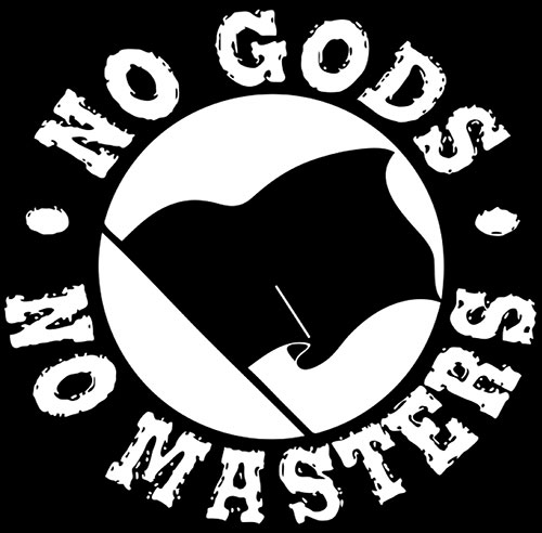 No Gods No Masters - Flag (Druck) - zum Schließen ins Bild klicken